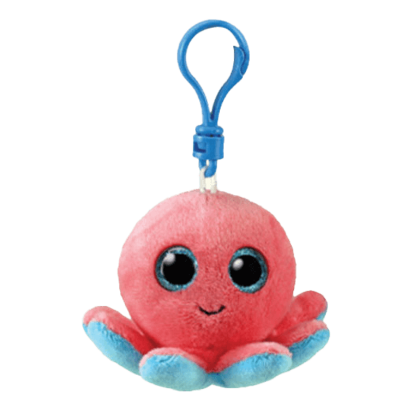 Sheldon clip beanie boo octopus coral TY